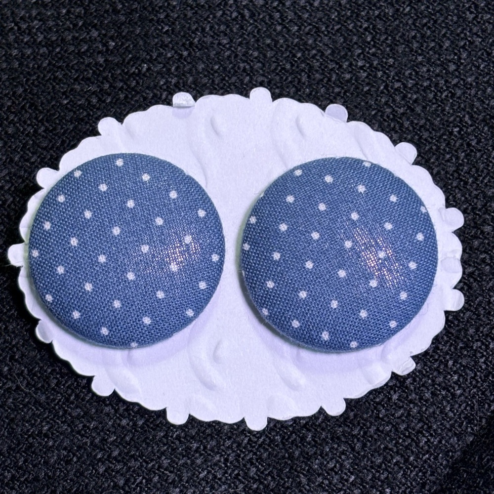 1980s buttons turned earrings